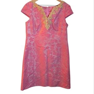 Lilly Pulitzer Annie Dress Metallic Jacquard Dress‎ 6